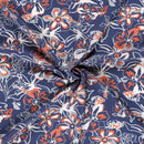 Viskose bedruckt Blumen blau *Ab 50 cm-4