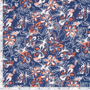 Viskose bedruckt Blumen blau *Ab 50 cm-6