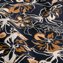 Viskose bedruckt Blumen marine *Ab 50 cm-1