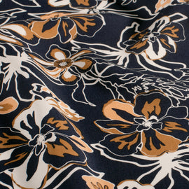 Viskose bedruckt Blumen marine *Ab 50 cm