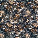 Viskose bedruckt Blumen marine *Ab 50 cm-4