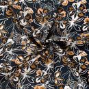 Viskose bedruckt Blumen marine *Ab 50 cm-3