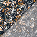 Viskose bedruckt Blumen marine *Ab 50 cm-5