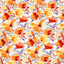 Viskose bedruckt Blumen orange *Ab 50 cm-4