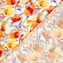 Viskose bedruckt Blumen orange *Ab 50 cm-6