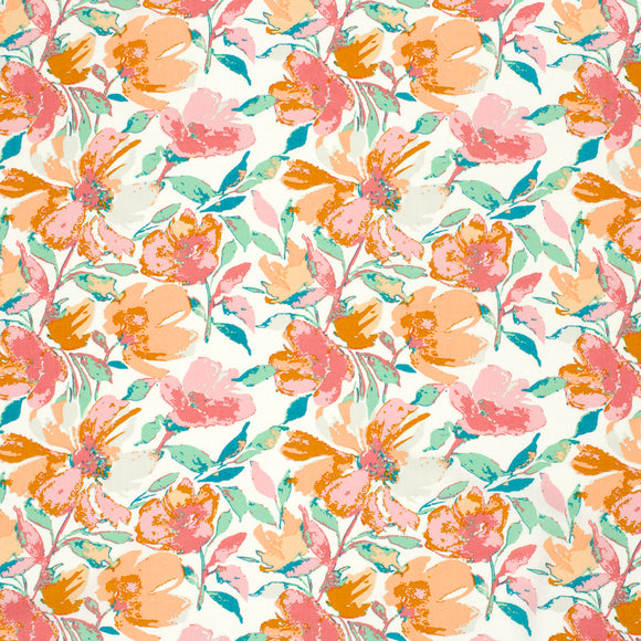 Viskose bedruckt Blumen rosa *Ab 50 cm