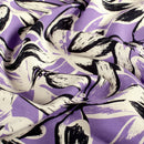 Viskose bedruckt Blumen lila *Ab 50 cm-1