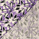 Viskose bedruckt Blumen lila *Ab 50 cm-6