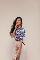 Viskose bedruckt Blumen lila *Ab 50 cm-3