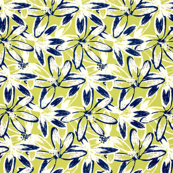 Viskose bedruckt Blumen grün *Ab 50 cm