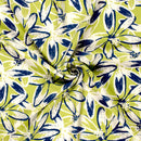 Viskose bedruckt Blumen grün *Ab 50 cm-3