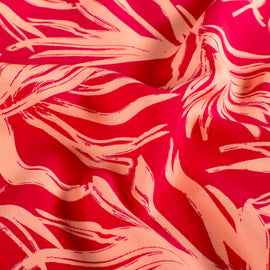 Viskose bedruckt Blumen fuchsia *Ab 50 cm