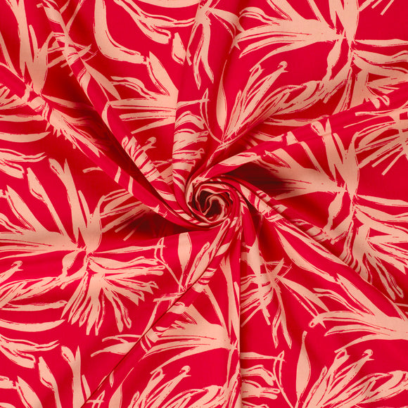 Viskose bedruckt Blumen fuchsia *Ab 50 cm