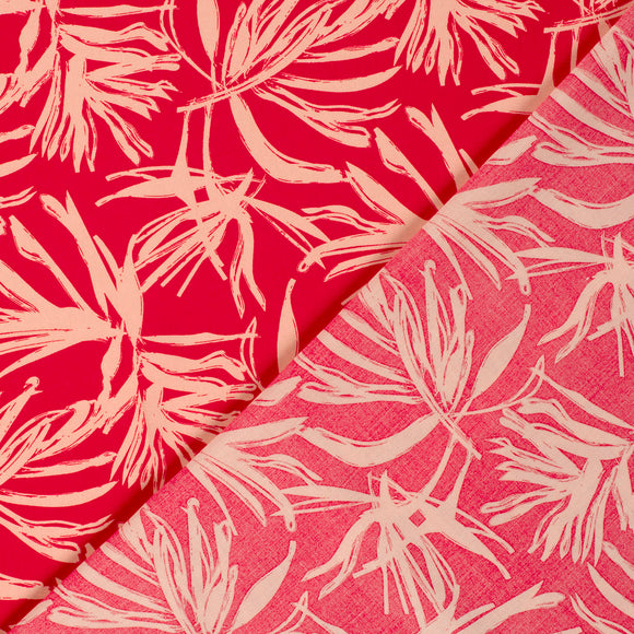 Viskose bedruckt Blumen fuchsia *Ab 50 cm