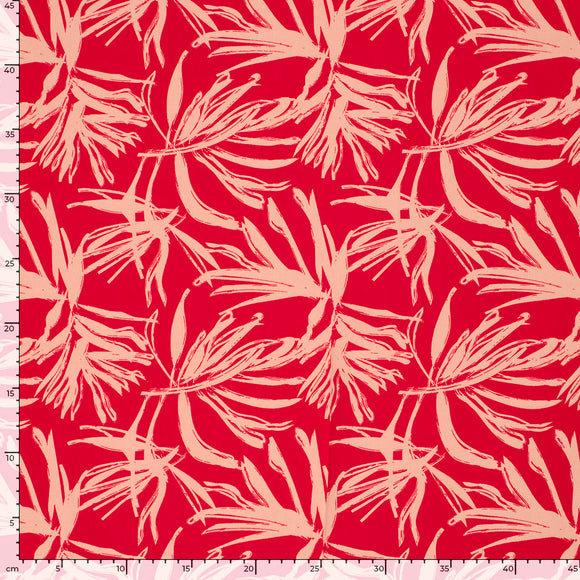 Viskose bedruckt Blumen fuchsia *Ab 50 cm