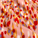 Viskose bedruckt Tupfen rot *Ab 50 cm-1