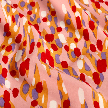 Viskose bedruckt Tupfen rot *Ab 50 cm
