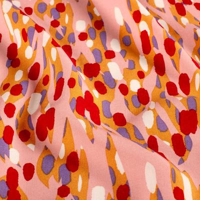 Viskose bedruckt Tupfen rot *Ab 50 cm