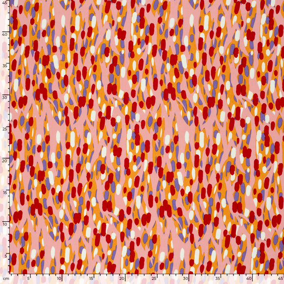 Viskose bedruckt Tupfen rot *Ab 50 cm