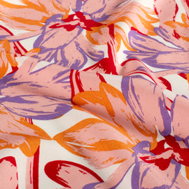 Viskose bedruckt Blumen rosa *Ab 50 cm