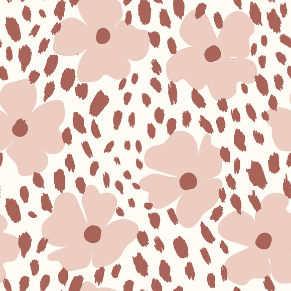 Baumwolljersey Blumen & Tupfen *Ab 50cm