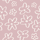 Baumwolljersey Blumen rosa *Ab 50cm-1