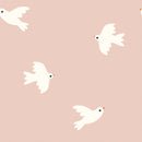 Baumwolljersey Vögel rosa *Ab 50cm-1