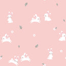 Baumwolljersey Häschen rosa *Ab 50cm-1