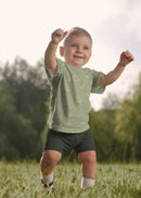 Baumwolljersey Gänse olive *Ab 50cm-2