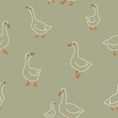 Baumwolljersey Gänse olive *Ab 50cm-1