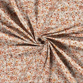Baumwolljersey Blumen terra *Ab 50cm