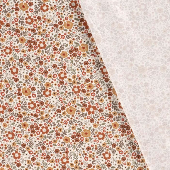 Baumwolljersey Blumen terra *Ab 50cm