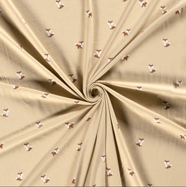 Baumwolljersey Fuchs beige *Ab 50cm