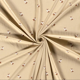 Baumwolljersey Fuchs beige *Ab 50cm