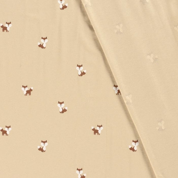 Baumwolljersey Fuchs beige *Ab 50cm
