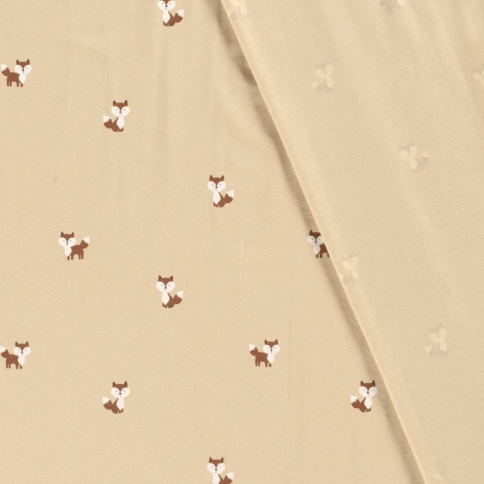 Baumwolljersey Fuchs beige *Ab 50cm