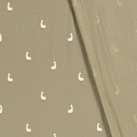 Baumwolljersey Gänse khaki *Ab 50cm - 0