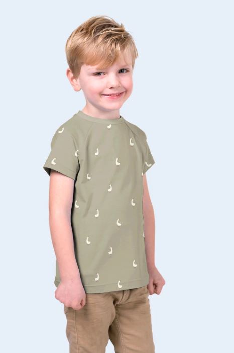 Baumwolljersey Gänse khaki *Ab 50cm