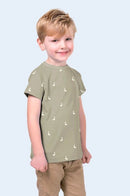 Baumwolljersey Gänse khaki *Ab 50cm-4