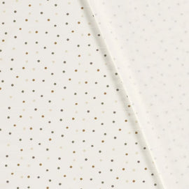 Baumwolljersey Punkte weiß *Ab 50cm - 0