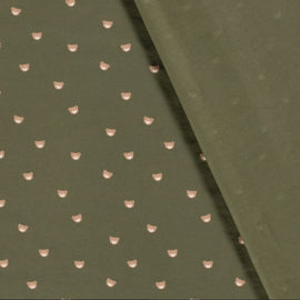 Baumwolljersey Bärchen khaki *Ab 50cm - 0