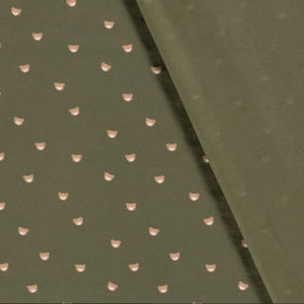 Baumwolljersey Bärchen khaki *Ab 50cm - 0