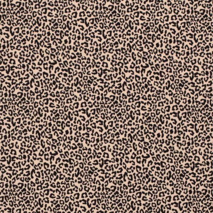 Baumwolljersey Leo beige-schwarz *Ab 50cm