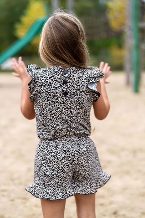 Baumwolljersey Leo beige-schwarz *Ab 50cm