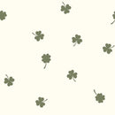 Baumwolljersey Kleeblätter creme *Ab 50cm-3