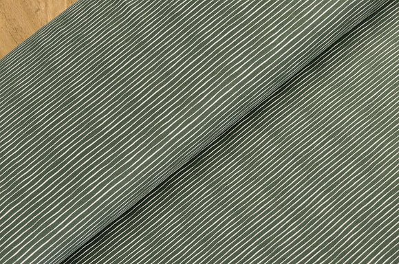 Baumwolljersey Streifen grün *Ab 50cm