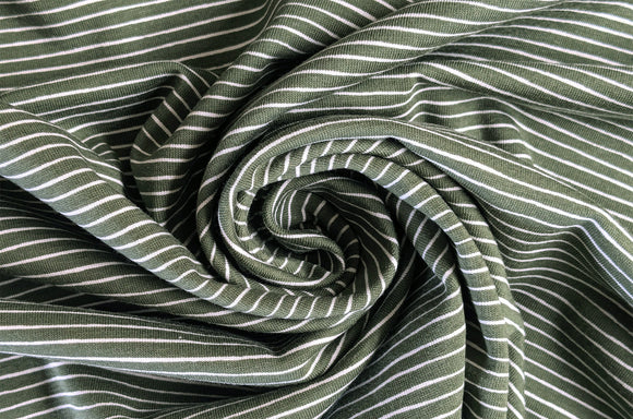 Baumwolljersey Streifen grün *Ab 50cm