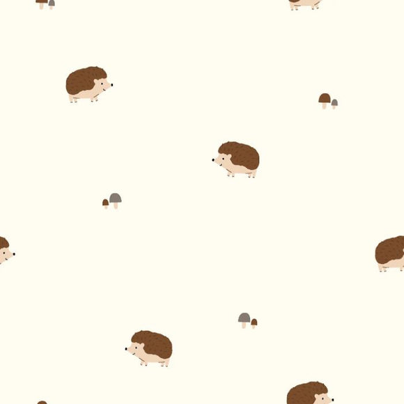 Baumwolljersey Igel creme *Ab 50cm