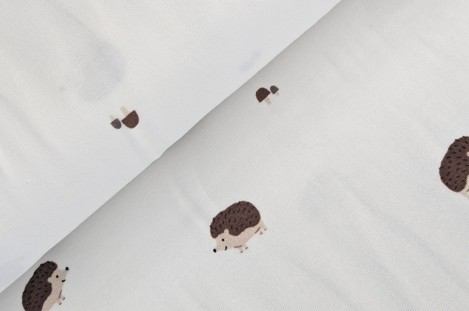 Baumwolljersey Igel creme *Ab 50cm
