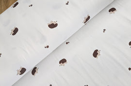 Baumwolljersey Igel creme *Ab 50cm